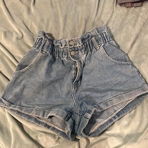 PacSun paper-bag jean shorts